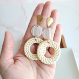 Lana Earrings in Light Rattan