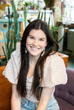 Lana Earrings in Light Rattan