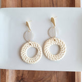 Lana Earrings in Light Rattan