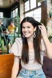 Lana Earrings in Light Rattan
