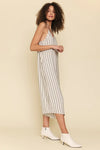 Silk Linen Stripe Jumpsuit