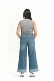 Sustainable Roll Cuff Wide Leg Jean