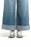 Sustainable Roll Cuff Wide Leg Jean
