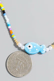 Pearl and Fish Station Seed Beaded Necklace