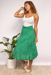 100% Cotton Skirt in Celadon