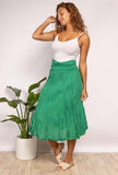 100% Cotton Skirt in Sage Green