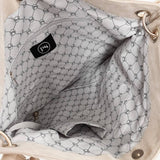 Rivet Vegan Suede Hobo Bag in Camel