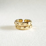 Solid Brass Handmade Droplet Band Stacking Ring