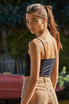 Basic Full Length Cami in Black