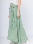 100% Linen Skirt in White