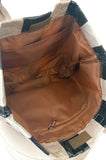 Black & Beige Striped Tote Bag