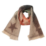 Star Pattern Scarf in Red
