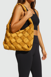 Nylon Woven Tote in Dark Tan