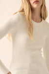 Shaper Fit Rib-Knit Long Sleeve in Black