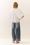 Striped Barrel Carpenter Culotte Pants in Washed Brown