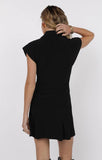 Zip Front Dress in Black