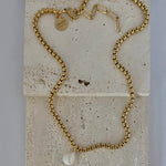 18K Gold Plated Single Pearl Necklace
