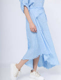 100% Linen Skirt in White