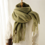 Tassel Scarf in Wine