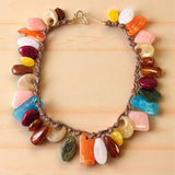 Multi-Color Resin Bead Necklace