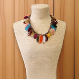 Multi-Color Resin Bead Necklace