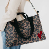 Chelsie Canvas Printed Tote in Leopard