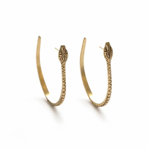 Ophidian Hoops in Gold