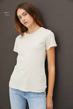 100% Cotton Garment Dyed Slub Tee in White