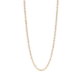 Stainless Steel Necklace with 18K Gold PVD Coated Textured Oval Locket