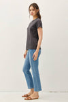 Garment Dyed Slub Tee in Greige