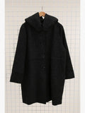 Wool Blend Coat in Black