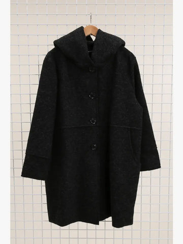 Wool Blend Coat in Black