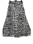 100% Linen Skirt with Zebra Print in Green