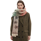 Star Pattern Scarf in Green