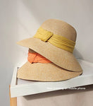 Summer Straw Hat With Ribbon