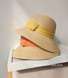 Summer Straw Hat With Ribbon