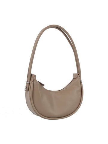 Classic Soft Leather Hobo Bag in Stone