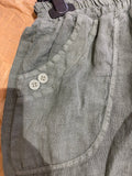 100% Linen Bubble Pants in Sage Green