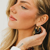 Resin Chunky Hoops in Black