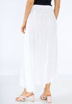 100% Linen Skirt in White