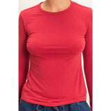 Crew Neck Long Sleeve Top in Black