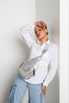 Sling Bag with Flapover Pocket in Brown