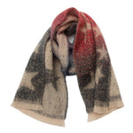 Star Pattern Scarf in Red