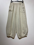 100% Linen Bubble Pants in Sage Green