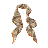 Neck Scarf in White Multicolor Papaya Print
