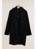 Wool Blend Coat in Chocolate