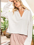 Oversized Long Sleeve Polo