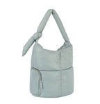 Puffer Tie Handle Hobo Bag in Black