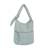 Puffer Tie Handle Hobo Bag in Black
