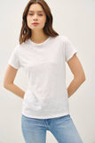 Garment Dyed Slub Tee in White